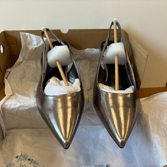 NWT Mix No. 6-Callie Slingback Pump Size 10  in  Pewter Metallic - Picture 9 of 11